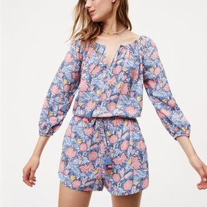 LOFT Floral Romper Size XS